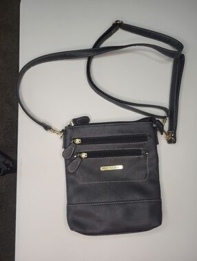 Stone & Co. GreyCrossbody with Gold Accents